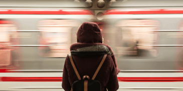 girl and train