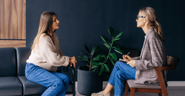 therapist with her client