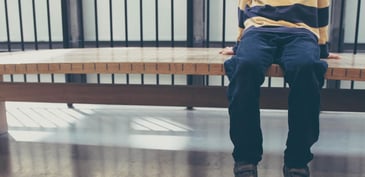 A man sitting alone