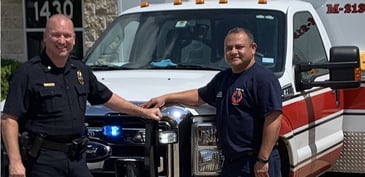 A man working with responders