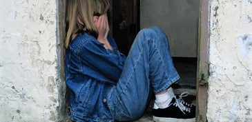 a lady crying