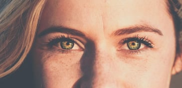 Eyes staring