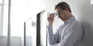 healthcare professional worrying about something
