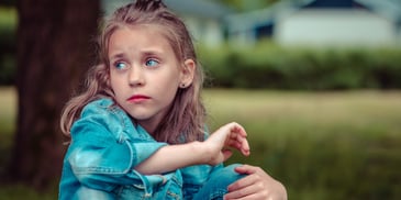 a child looking
