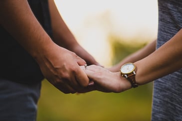 holding hands