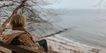 woman enjoying her alone time