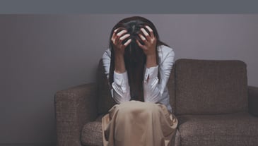 distressed woman
