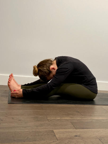 seated forward fold pose