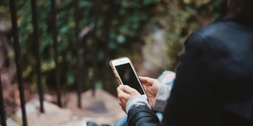 a man with his phone